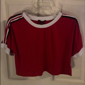Red crop top